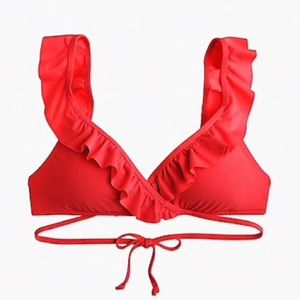 J.Crew Ruffle Wrap Bikini Top